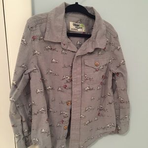 Oshkosh mushroom button down shirt